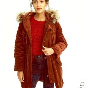 Brown corduroy American Eagle Parka